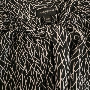 Lane Bryant Monochrome Patterned Blouse
